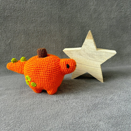 Pumpkin the Pumpkin Dino Crochet Toy