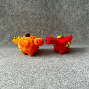 Pumpkin the Pumpkin Dino Crochet Toy